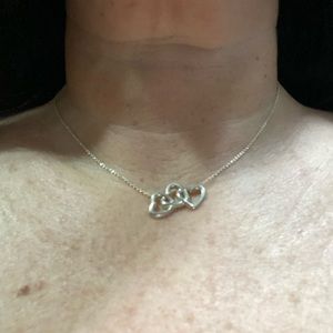 Sterling silver heart Tiffany necklace